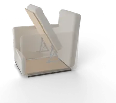 SL-450 Sandık Makası Küçük, mobilyada: açık
