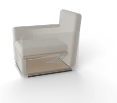 SL-450 Sandık Makası Küçük, mobilyada: kapalı